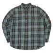 画像1: 00's ST JOHN'S BAY フランネル ボタンダウンシャツ “Blue × Black Plaid” (1)