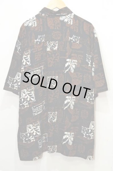 画像2: 90's Puritan S/S レーヨン ハワイアンシャツ “ブラックベース” (2)