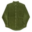 画像1: 90's Eddie Bauer コーデュロイ ボタンダウンシャツ “OLIVE” (1)