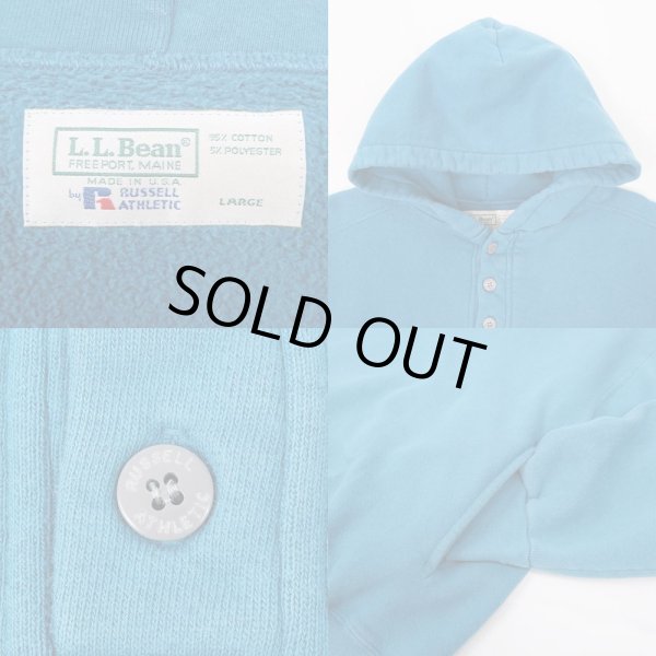 画像3: 90's L.L.Bean × RUSSELL ヘンリーネック スウェットパーカー “MADE IN USA” (3)