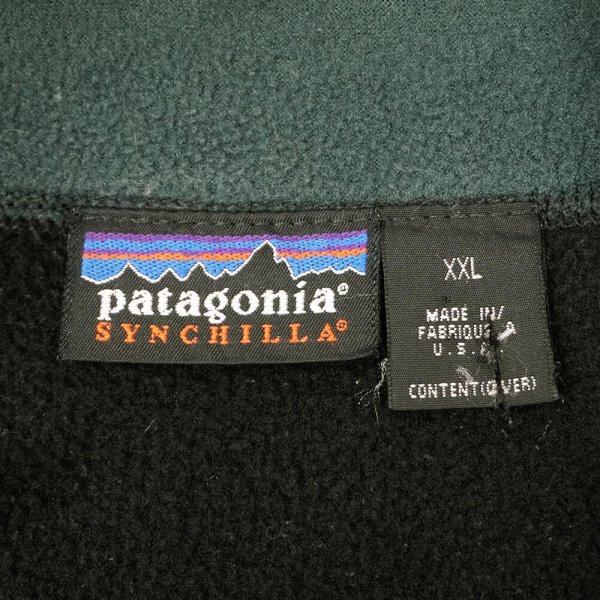 画像2: 90's Patagonia シンチラフリースベスト "MADE IN USA / BLACK / sizeXXL" (2)