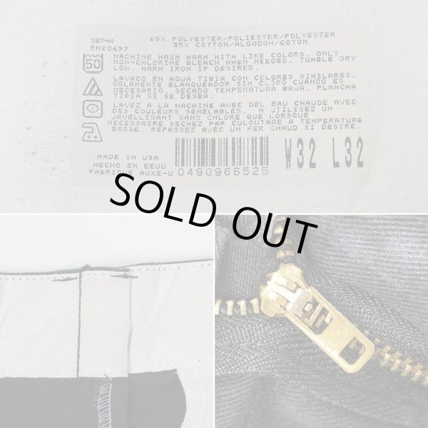 画像4: 90's Dickies 874 ワークパンツ "MADE IN USA / W32 L32 / BLACK" (4)