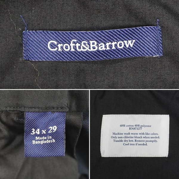 画像3: 00's Croft & Barrow 2タック チノトラウザー "DEADSTOCK / W34 L29" (3)