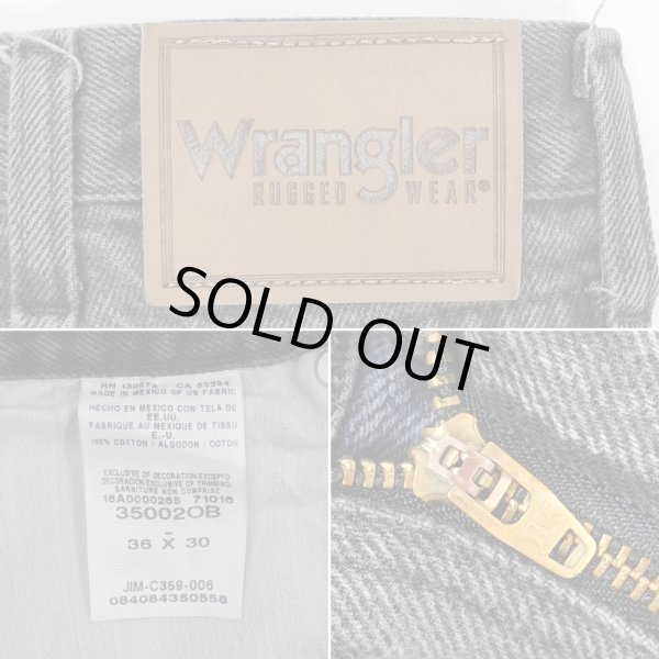 画像3: 00's Wrangler ブラックデニムパンツ "W36 L30" (3)