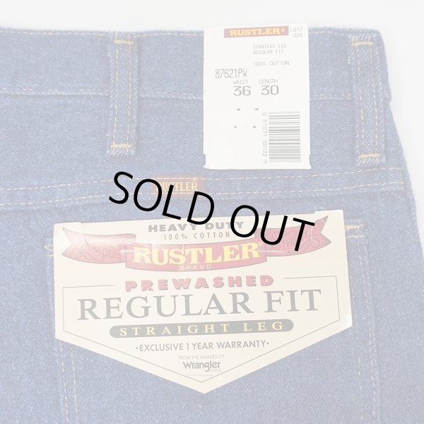 画像3: 90's RUSTLER 87621PW デニムパンツ "DEADSTOCK / MADE IN USA / W36 L30" (3)