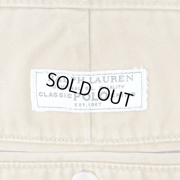 画像3: 00's Polo Ralph Lauren 2タック チノショーツ "TYLER SHORT / LIGHT BROWN" (3)