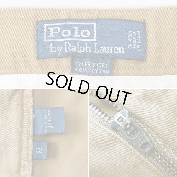 画像4: 00's Polo Ralph Lauren 2タック チノショーツ "TYLER SHORT / LIGHT BROWN" (4)