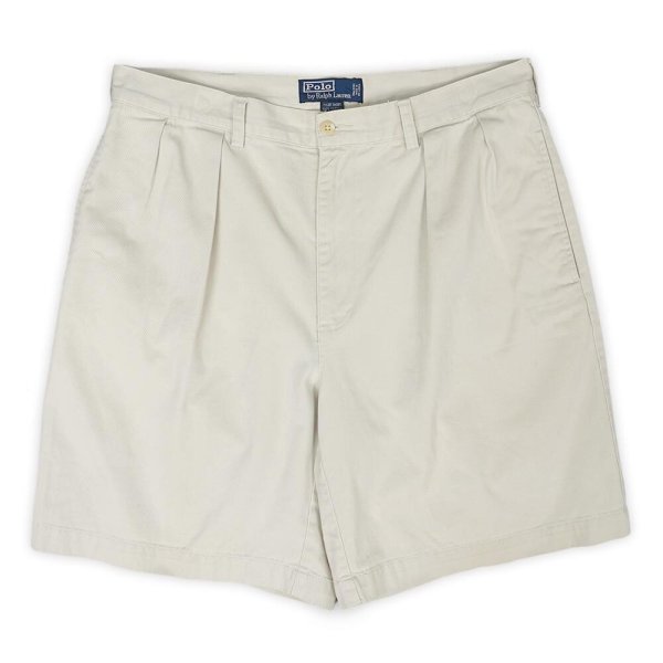 画像1: 00's Polo Ralph Lauren 2タック チノショーツ "TYLER SHORT / IVORY" (1)