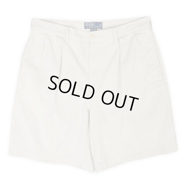 画像1: 00's Polo Ralph Lauren 2タック チノショーツ "TYLER SHORT / IVORY" (1)