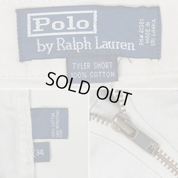 画像4: 00's Polo Ralph Lauren 2タック チノショーツ "TYLER SHORT / IVORY" (4)