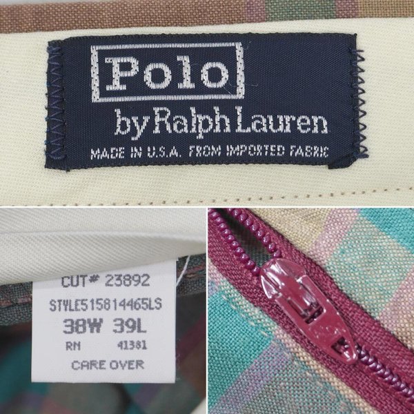 画像3: 80's Polo Ralph Lauren マドラスチェック柄 2タック カスタムショーツ "MADE IN USA" (3)