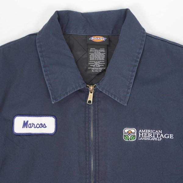 画像3: 00's Dickies アイゼンハワージャケット "企業ロゴ刺繍" (3)