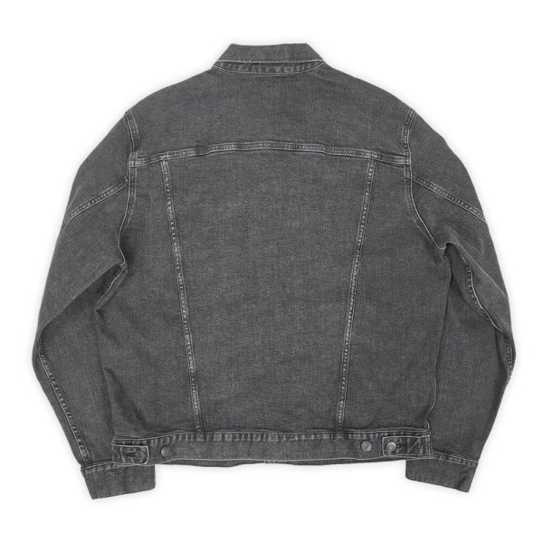 画像2: 00's GAP 先染めブラックデニムジャケット (2)