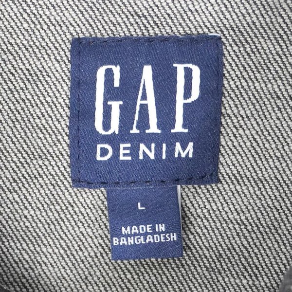 画像3: 00's GAP 先染めブラックデニムジャケット (3)