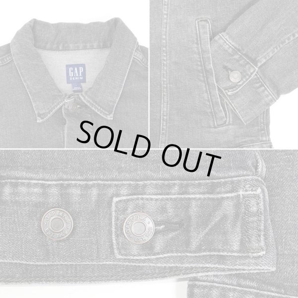 画像4: 00's GAP 先染めブラックデニムジャケット (4)