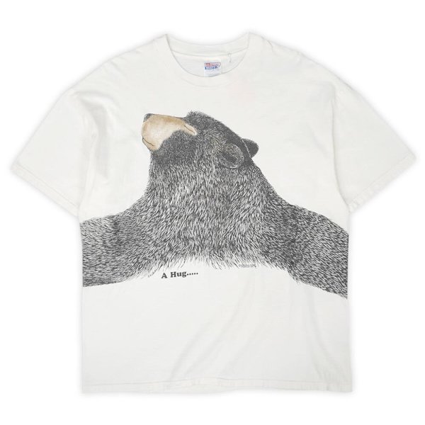 画像1: 90's Wheel house Tees "A Hug....." オーバープリントTシャツ (1)