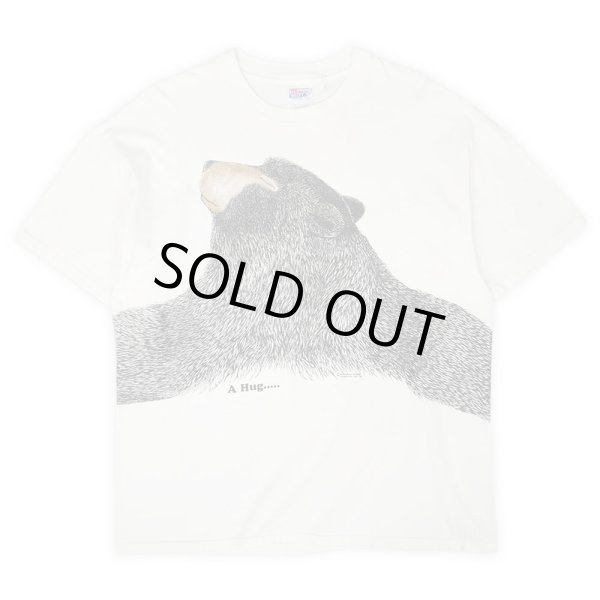 画像1: 90's Wheel house Tees "A Hug....." オーバープリントTシャツ (1)