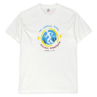 顔プリント Tシャツ ホワイト ブラック 00's The Black Dog 両面プリントTシャツ 