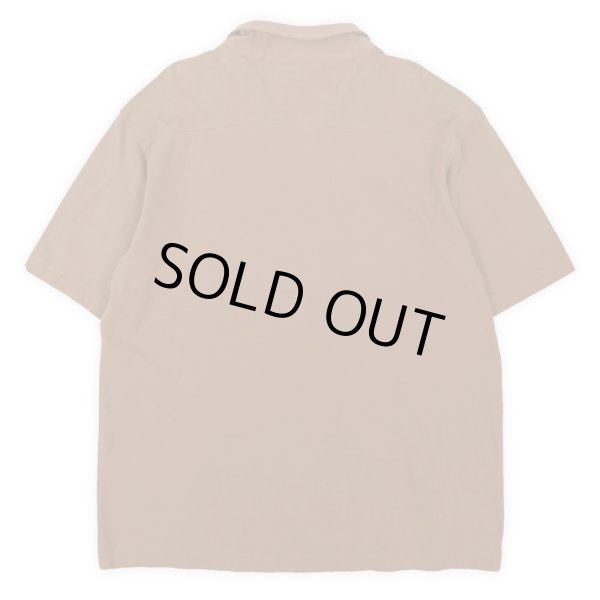 画像2: 90's ROUTE 66 コットンピケ オープンカラーシャツ "BROWN / DEADSTOCK" (2)