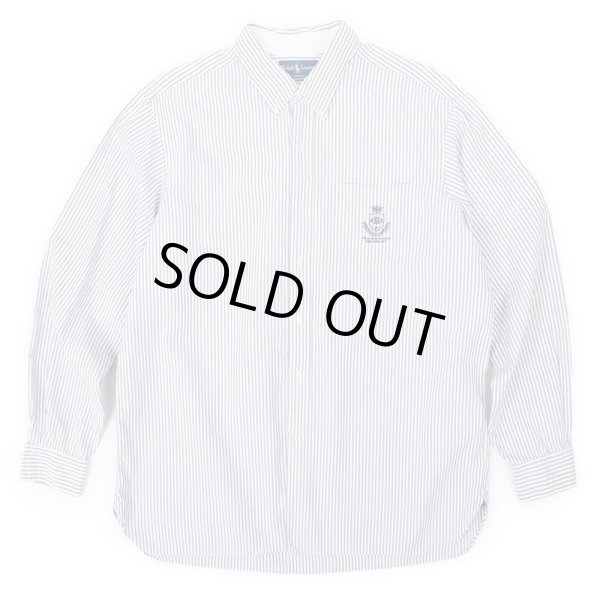 画像1: 00's Polo Ralph Lauren ストライプ柄 マチ付きボタンダウンシャツ "CLASSIC FIT" (1)