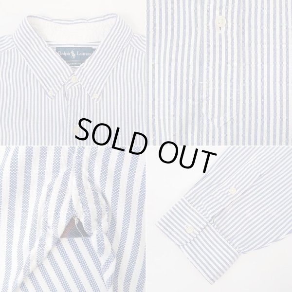画像4: 00's Polo Ralph Lauren ストライプ柄 マチ付きボタンダウンシャツ "CLASSIC FIT" (4)
