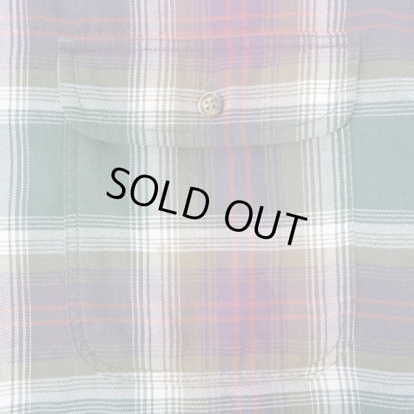 画像4: 90's OLD GAP オンブレチェック柄 コットンワークシャツ (4)