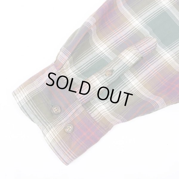 画像5: 90's OLD GAP オンブレチェック柄 コットンワークシャツ (5)