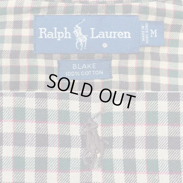 画像2: 90's Polo Ralph Lauren ボタンダウンシャツ "BLAKE / BROWN Plaid" (2)