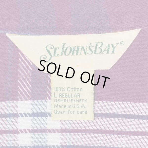 画像2: 90's ST JOHN'S BAY ヘビーネルシャツ "MADE IN USA" (2)