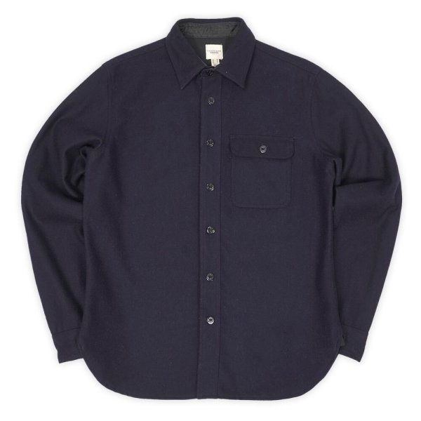 画像1: 00's LANDS' END ウールCPOシャツ (1)