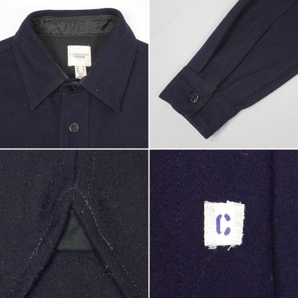 画像3: 00's LANDS' END ウールCPOシャツ (3)