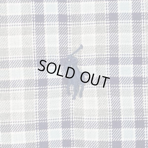 画像3: 90's Polo Ralph Lauren フランネル ボタンダウンシャツ "BLAKE / Gray Plaid" (3)
