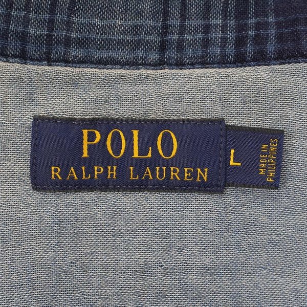 画像2: 00's Polo Ralph Lauren ガーゼ ウエスタンシャツ (2)