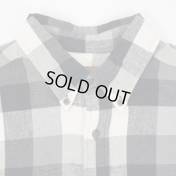 画像3: 90-00's ST JOHN'S BAY フランネル ボタンダウンシャツ “White × Black Plaid” (3)
