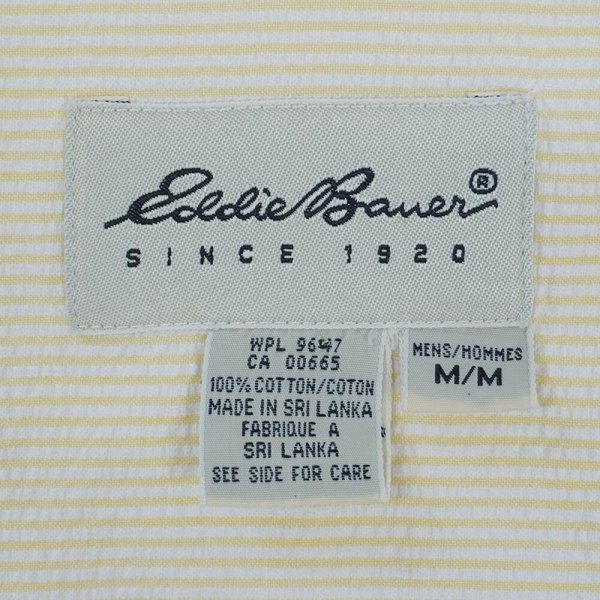 画像2: 90's Eddie Bauer S/S シアサッカー ボタンダウンシャツ (2)