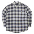 画像1: 00's IZOD JEANS フランネルシャツ "Navy Ombre Plaid" (1)
