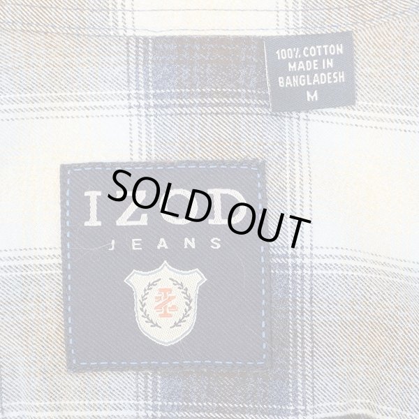 画像2: 00's IZOD JEANS フランネルシャツ "Navy Ombre Plaid" (2)