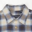 画像3: 00's IZOD JEANS フランネルシャツ "Navy Ombre Plaid" (3)