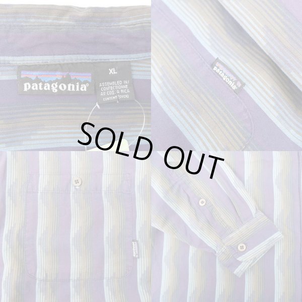 画像3: 90's Patagonia ストライプ柄 コットンシャツ “雪無しタグ” (3)