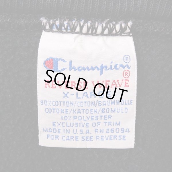 画像2: 90's Champion リバースウィーブ スウェット "目付き / BLACK / MADE IN USA" (2)