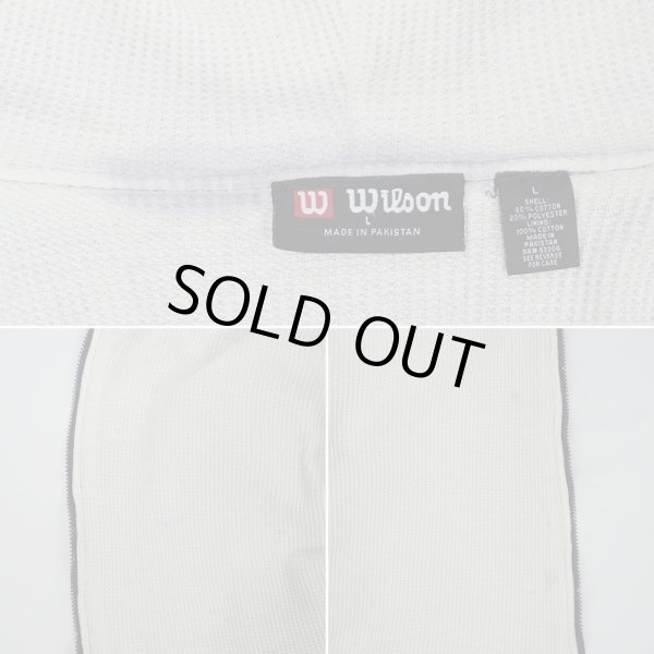 画像4: 00's Wilson 裏サーマル フルジップ スウェットパーカー (4)