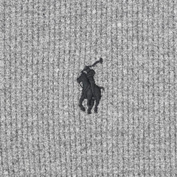 画像3: 00's Polo Ralph Lauren コットンフーディーサーマル "HEATHER GRAY" (3)