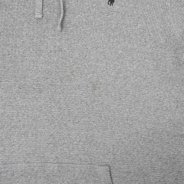 画像4: 00's Polo Ralph Lauren コットンフーディーサーマル "HEATHER GRAY" (4)