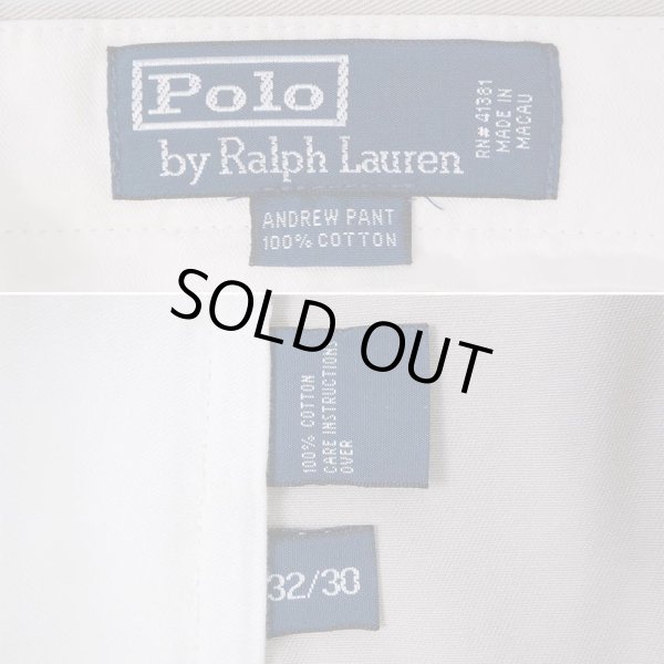 画像3: 90's Polo Ralph Lauren 2タック チノトラウザー "DEADSTOCK / ANDREW PANT" (3)