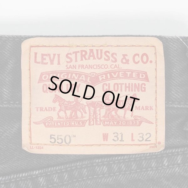画像3: 00's Levi's 550 ブラックデニムパンツ "W31 L32" (3)