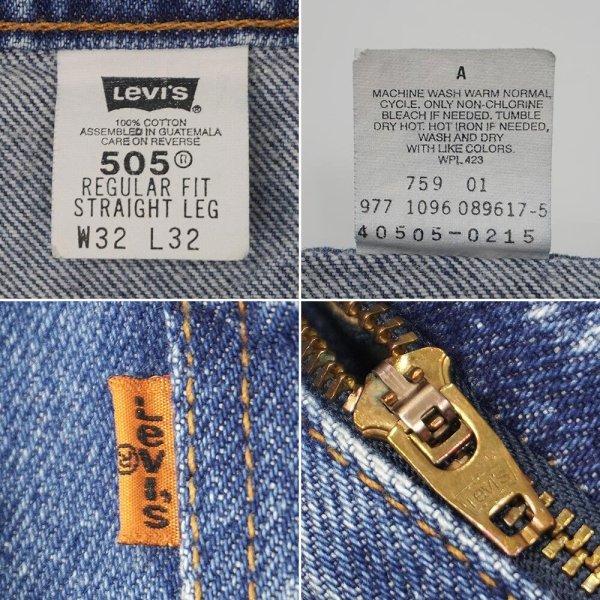 画像4: 90's Levi's 505 デニムパンツ "Orange Tab / W32 L32" (4)