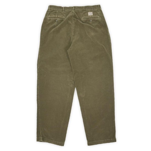 画像2: 90's Polo Ralph Lauren 2タック 太畝コーデュロイトラウザー "初期タグ / W34 L32" (2)