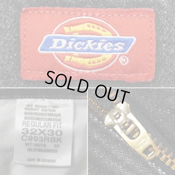 画像3: 00's Dickies 先染めブラックデニムパンツ “W32 L30” (3)