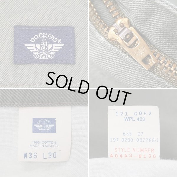画像3: 00's DOCKERS 2タック チノトラウザー "OLIVE / W36 L30" (3)