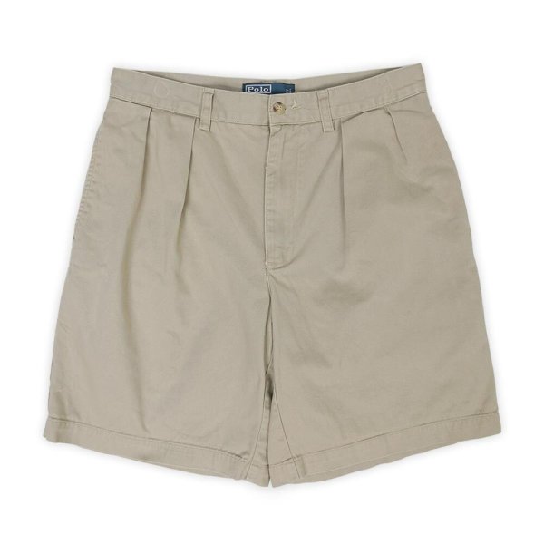 画像1: 00's Polo Ralph Lauren 2タック チノショーツ "TYLER SHORT / LIGHT BEIGE" (1)
